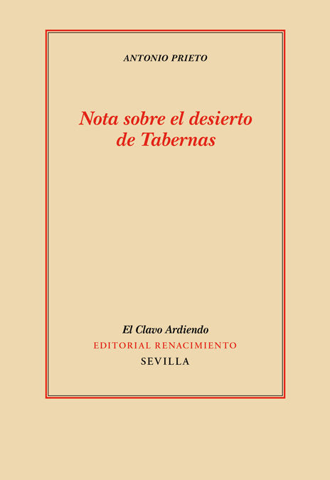 Nota sobre el desierto de Tabernas, de Prieto, Antonio | portada del libro