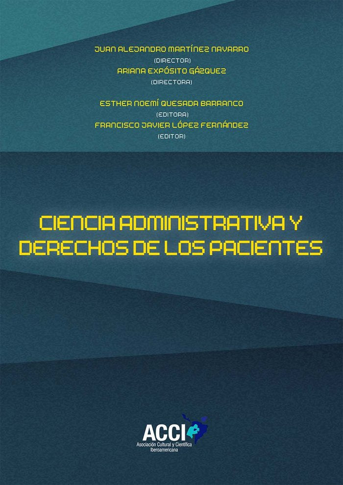 Ciencia administrativa y derechos de los pacientes, de Quesada Barranco | portada del libro