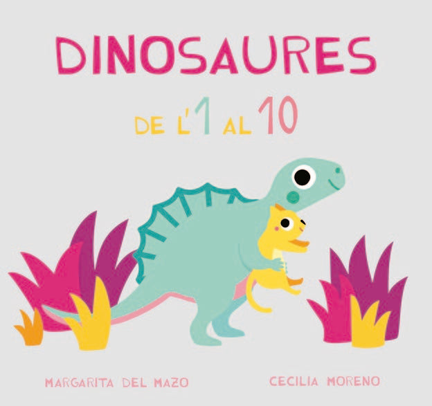 Dinosaures de'l 1 al 10, de del Mazo, Margarita | portada del libro