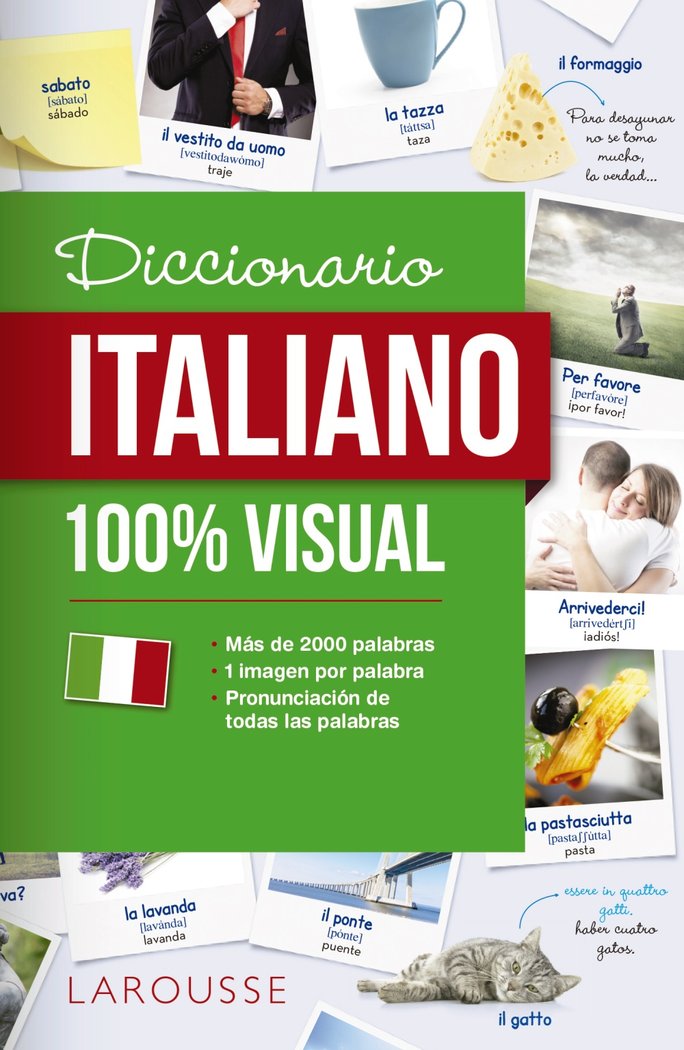 Diccionario de italiano 100% Visual, de Larousse Editorial | portada del libro