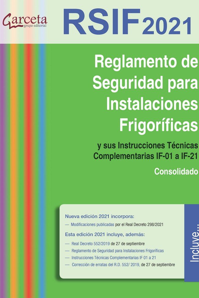 REGLAMENTO DE SEGURIDAD PARA INSTALACIONES FRIGORIFICAS | portada del libro