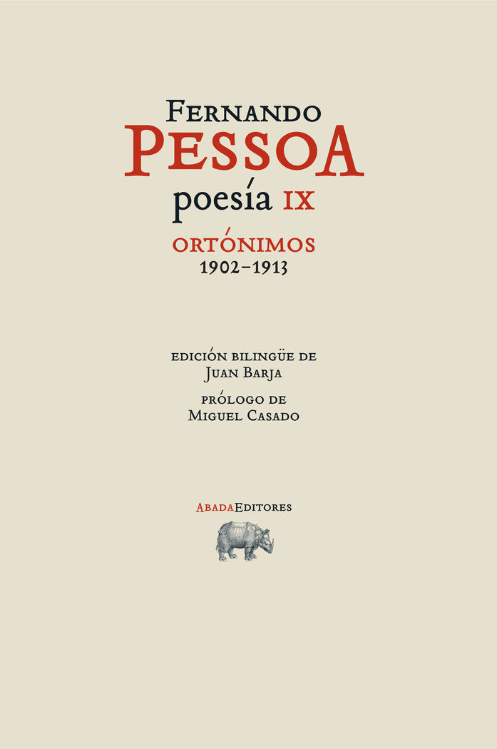 Poesía IX. Ortónimos 1902-1913, de Pessoa, Fernando | portada del libro