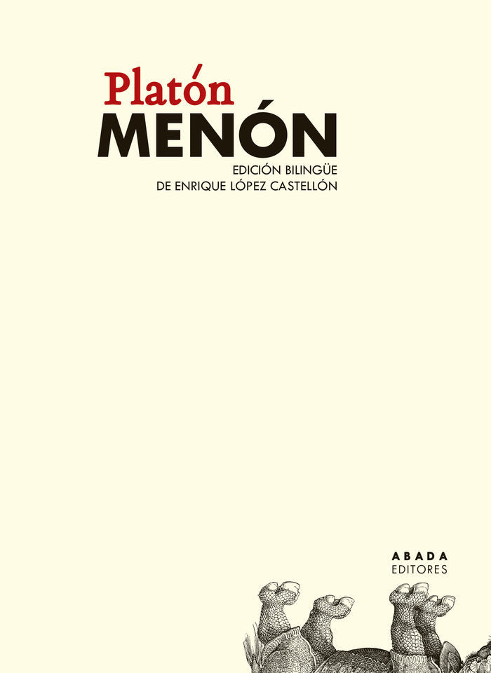Menón, de Platón | portada del libro
