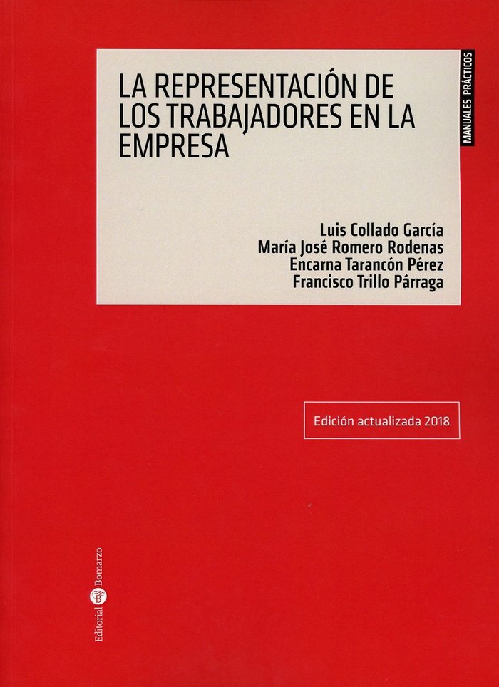La representación de los trabajadores y trabajadoras en al empresa, de Varios autores | portada del libro