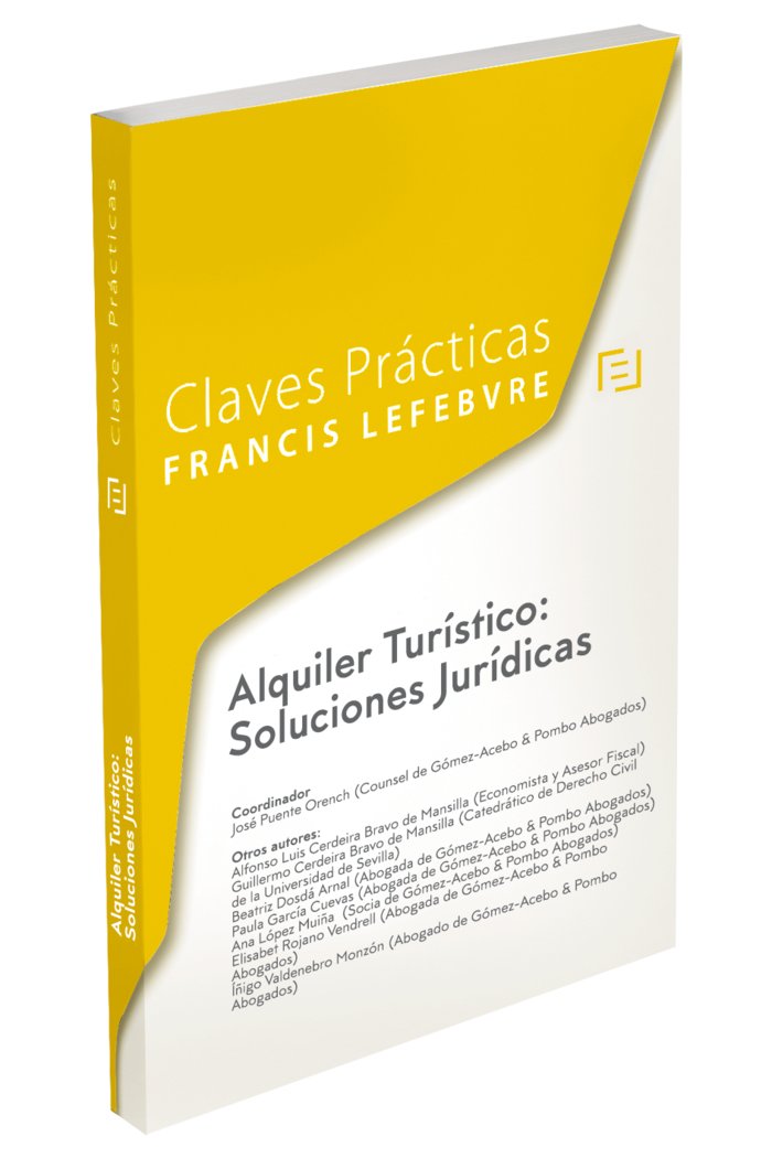 Claves Prácticas Alquiler Turístico: Soluciones Jurídicas, de Lefebvre-El Derecho | portada del libro