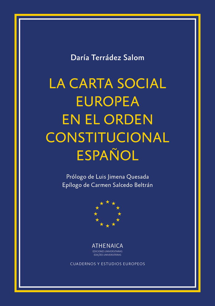 La Carta Social europea en el orden constitucional español, de Terrádez Salom, Daría | portada del libro