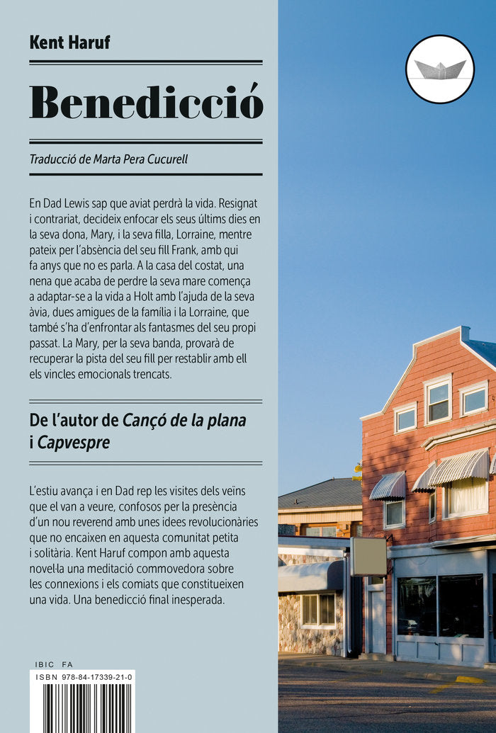 Benedicció, de Haruf, Kent | portada del libro