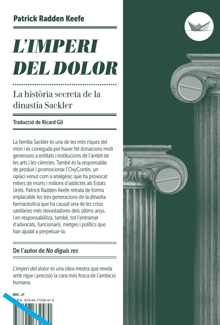 L'IMPERI DEL DOLOR, de KEEFE, PATRICK RADDEN | portada del libro