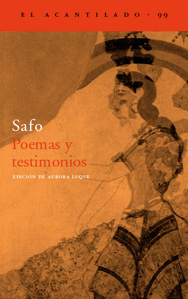 Poemas y testimonios, de Safo | portada del libro