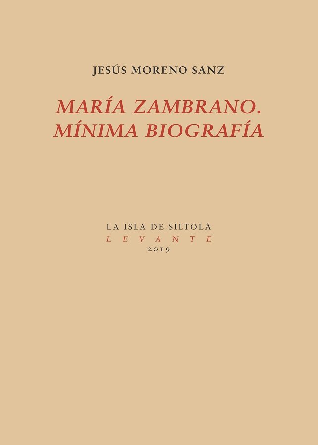 María Zambrano. Mínima biografía, de Moreno Sanz, Jesús | portada del libro