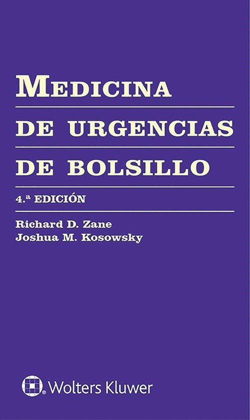 MEDICINA DE URGENCIAS DE BOLSILLO, de ZANE | portada del libro