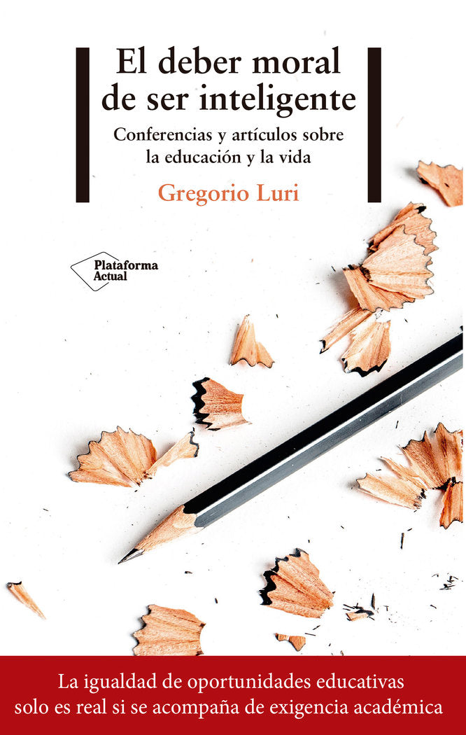 El deber moral de ser inteligente, de Luri | portada del libro