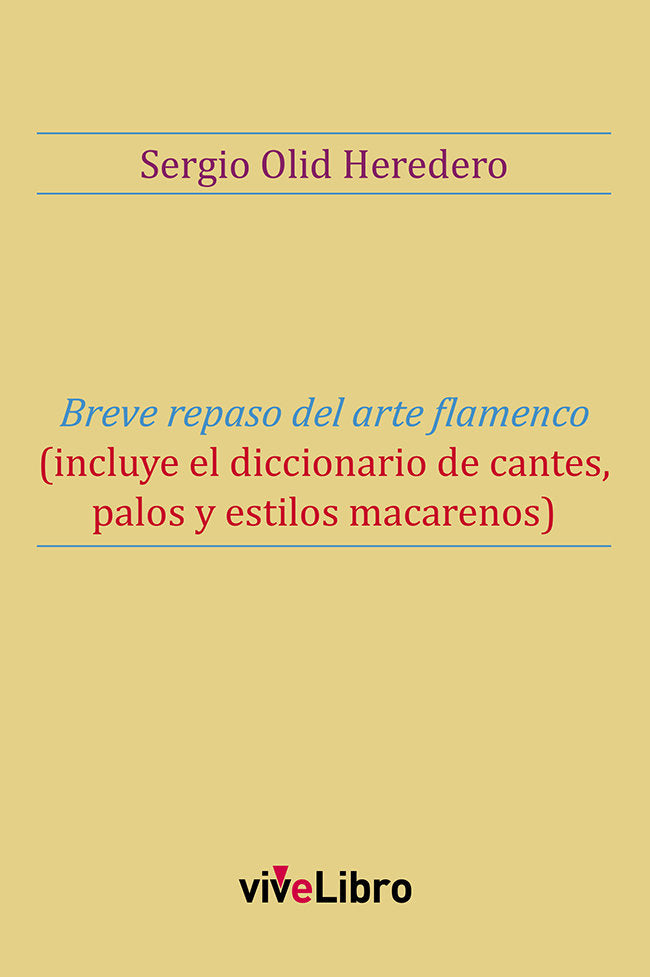 Breve repaso del arte flamenco, de Olid Heredero, Sergio | portada del libro