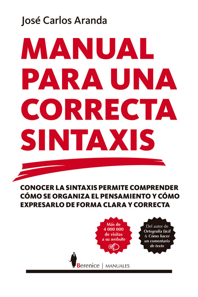 Manual para una correcta sintaxis, de Aranda Aguilar, José Carlos | portada del libro