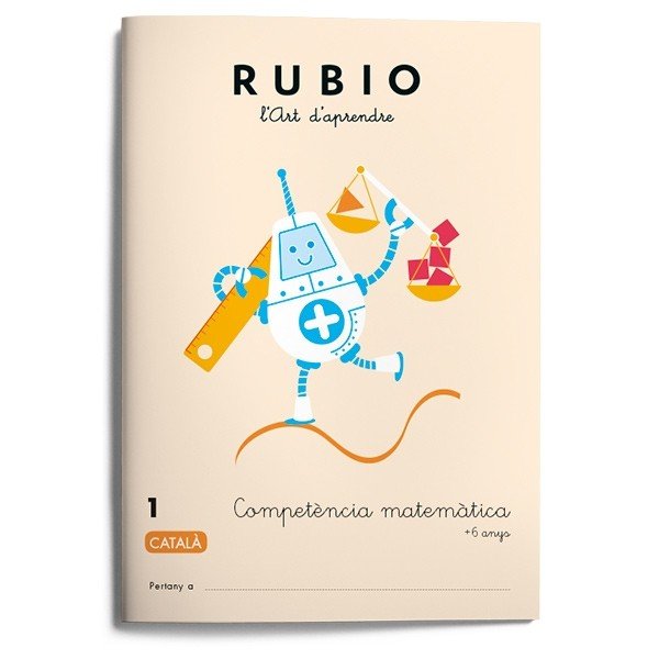 Competència matemàtica RUBIO 1 (català), de Varios autores | portada del libro