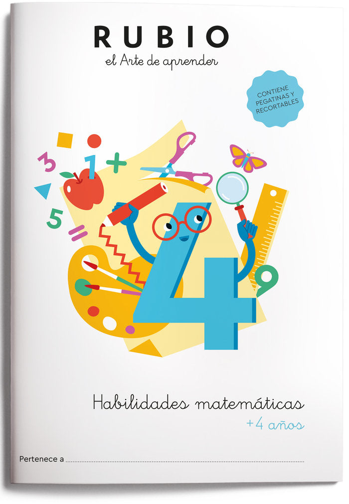 HABILIDADES MATEMATICAS +4 AÑOS | portada del libro