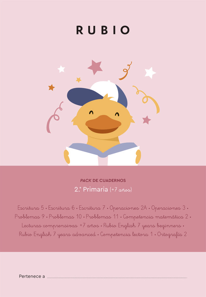 PACK DE CUADERNOS 2 DE PRIMARIA +7 AÑOS | portada del libro