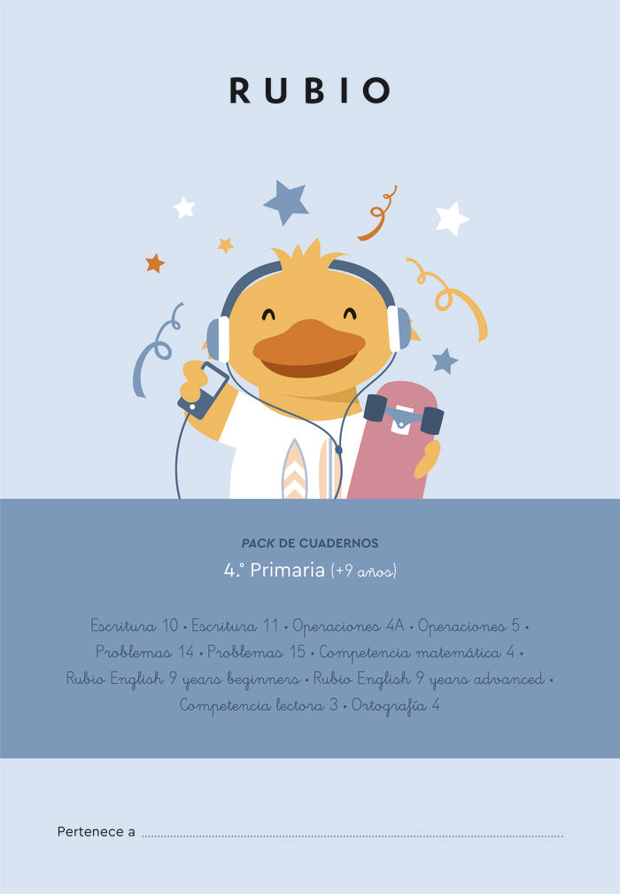 PACK CUADERNOS RUBIO 4ºEP + 9 AÑOS 22 | portada del libro
