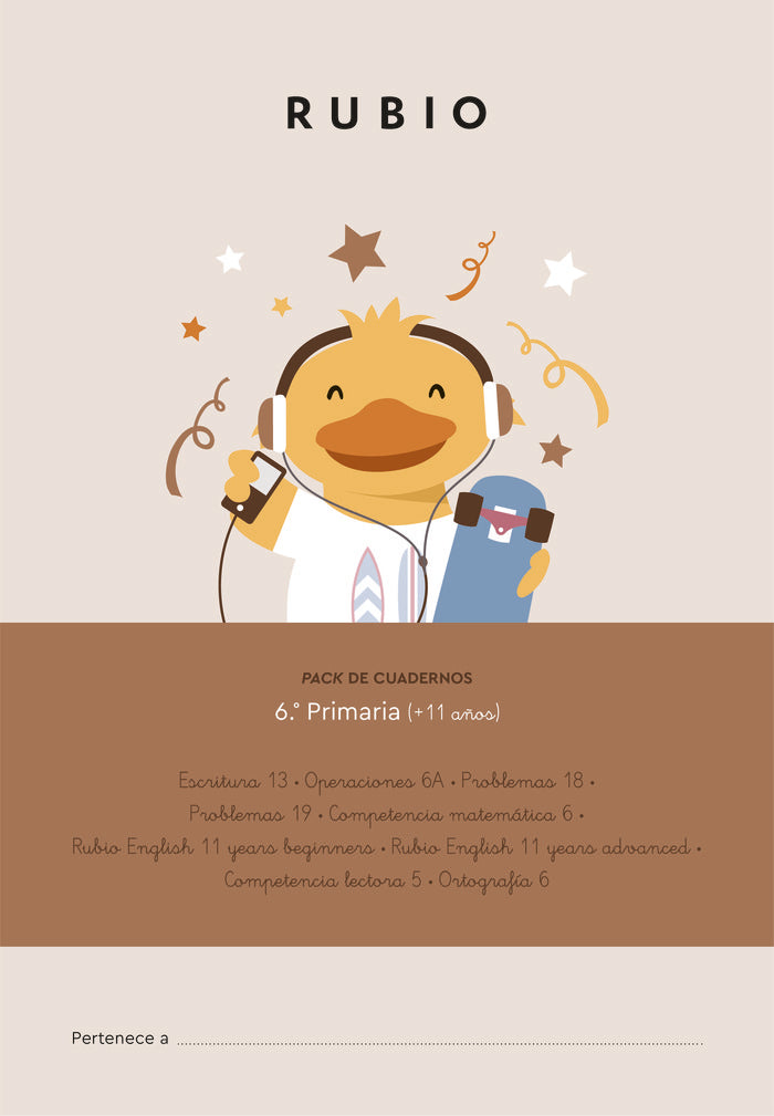 PACK CUADERNOS RUBIO 6ºEP + 11 AÑOS 22 | portada del libro