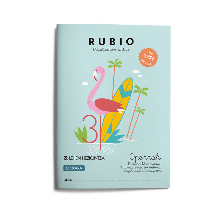 RUB VACACIONES 3 PRIMARIA EUSKERA | portada del libro
