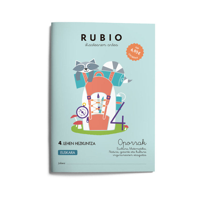 RUB VACACIONES 4 PRIMARIA EUSKERA | portada del libro