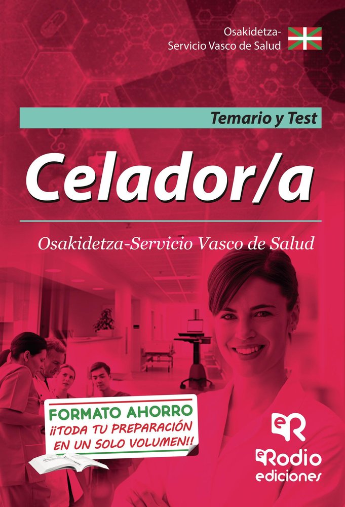 Celador/a. Osakidetza - Servicio Vasco de Salud. Temario y Test., de Varios autores | portada del libro