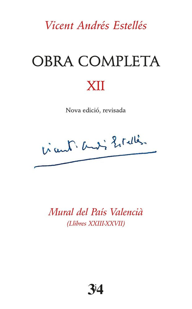 OBRA COMPLETA XII ESTELLES, de ANDRES ESTELLES, VICENT | portada del libro