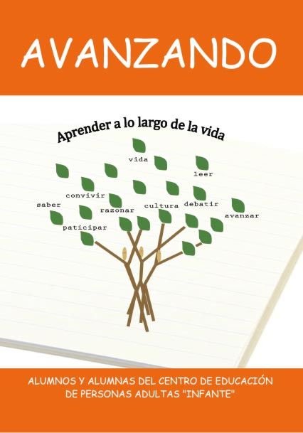AVANZANDO. ALUMNOS Y ALUMNAS DEL CENTRO DE EDUCACION DE PERSONAS ADULTAS INFANTE, de MIGUEL CRESPO SANSANO | portada del libr