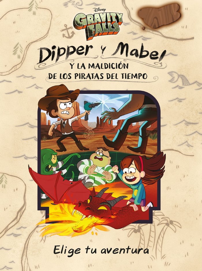 Gravity Falls. Dipper y Mabel y la maldición de los piratas del tiempo, de Disney | portada del libro
