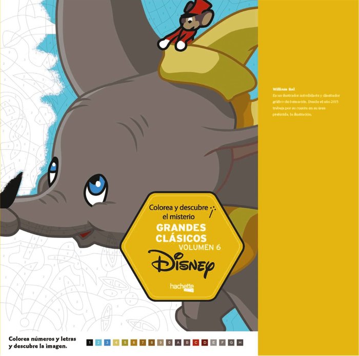 Colorea y descubre el misterio-Grandes clásicos Disney volumen 6, de Varios autores | portada del libro
