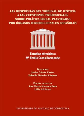 LAS RESPUESTAS DEL TRIBUNAL DE JUSTICIA A LAS CUESTIONES PRE | portada del libro
