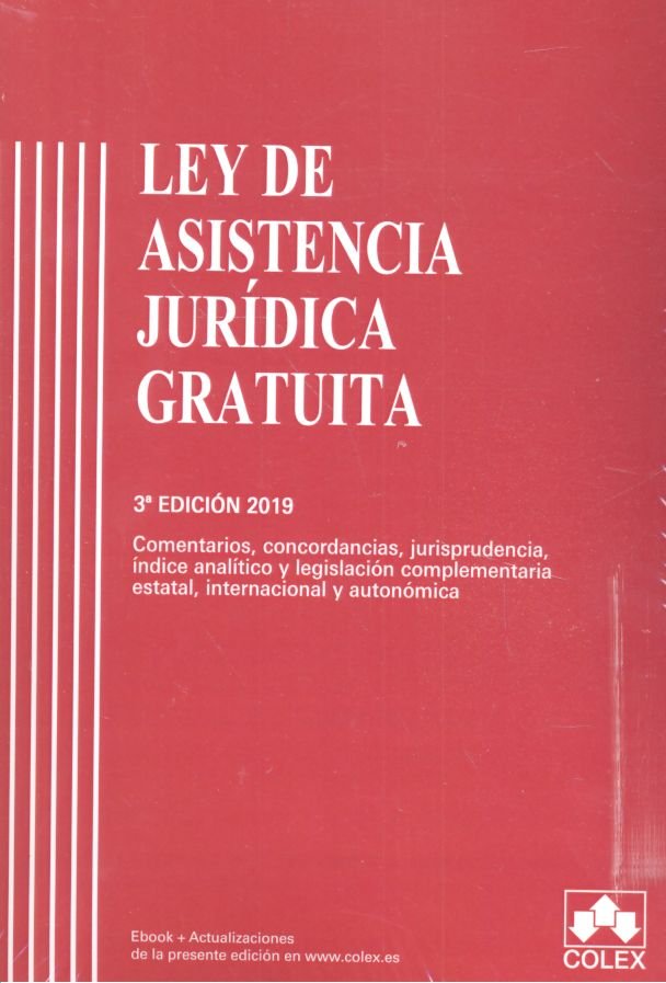Ley de Asistencia Jurídica Gratuita Código Comentado, de Editorial Colex | portada del libro