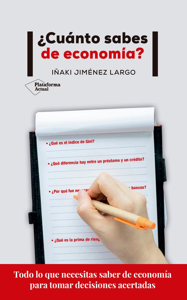 ¿Cuánto sabes de economía?, de Jiménez Largo, Iñaki | portada del libro