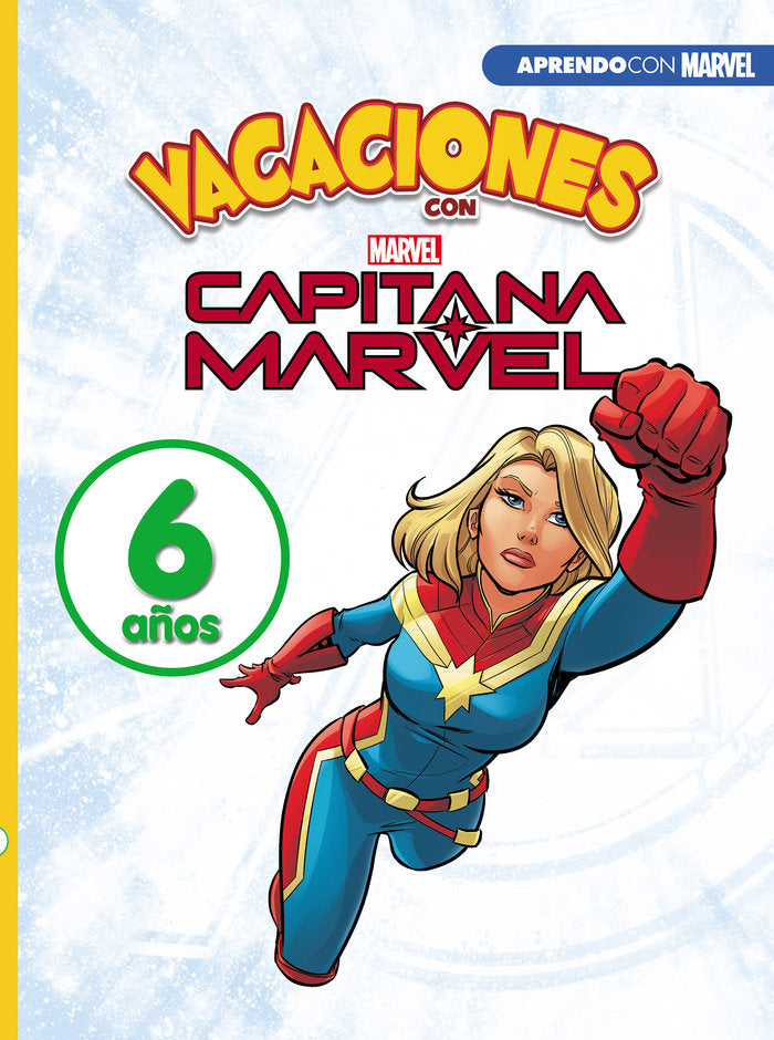 Vacaciones con Capitana Marvel. 6 años (Aprendo con Marvel), de Marvel | portada del libro