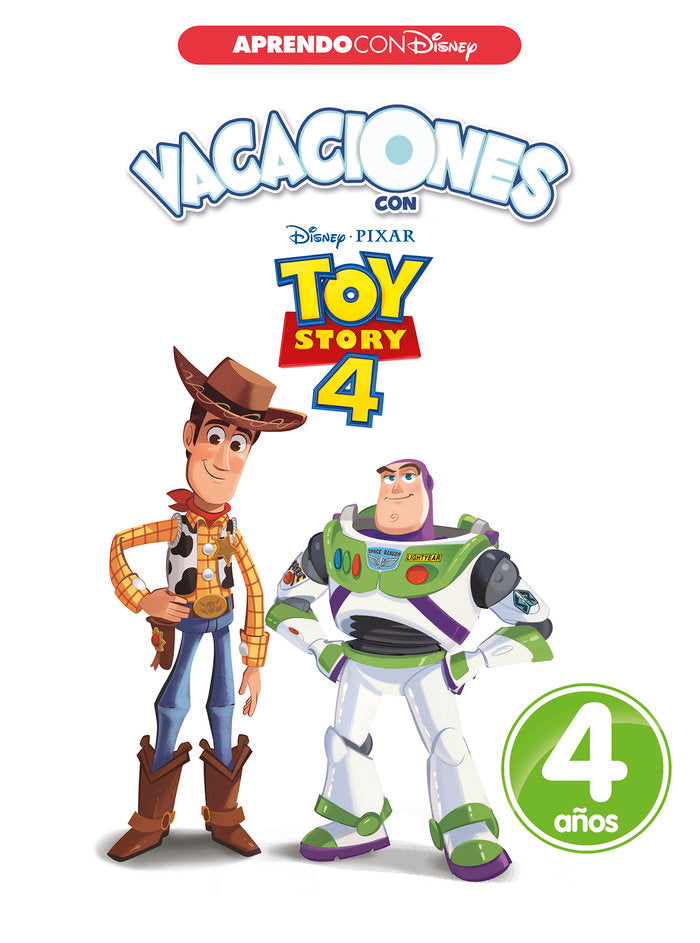 Vacaciones con Toy Story 4. 4 años (Aprendo con Disney), de Disney, | portada del libro