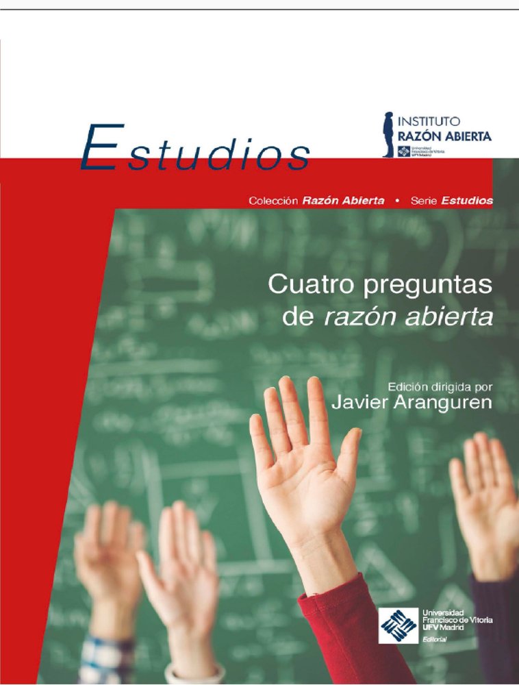 Cuatro preguntas de razón abierta, de Aranguren, Javier | portada del libro