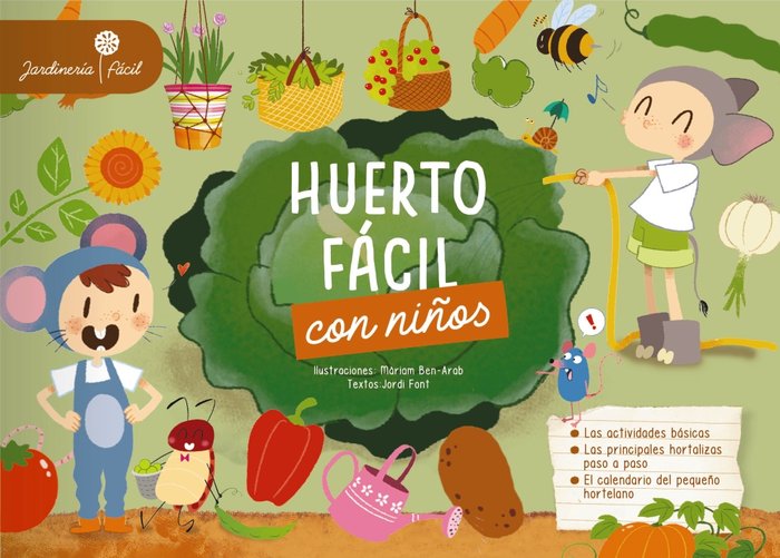 Huerto fácil con niños, de Larousse Editorial | portada del libro