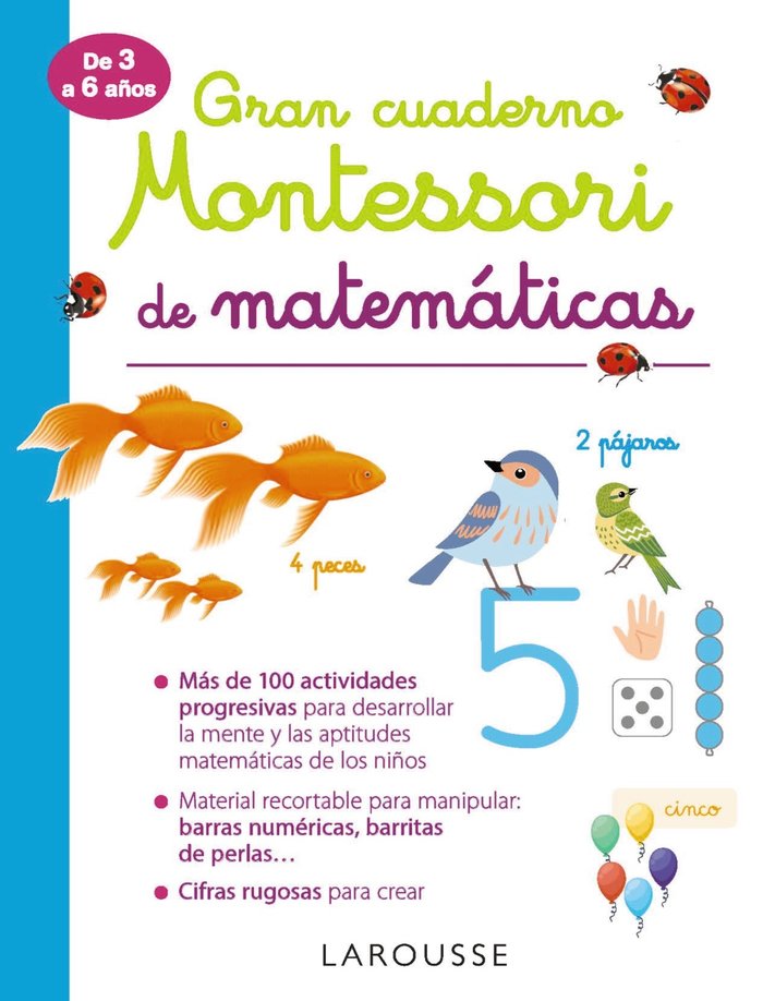 Gran cuaderno Montessori de matemáticas, de Larousse Editorial | portada del libro