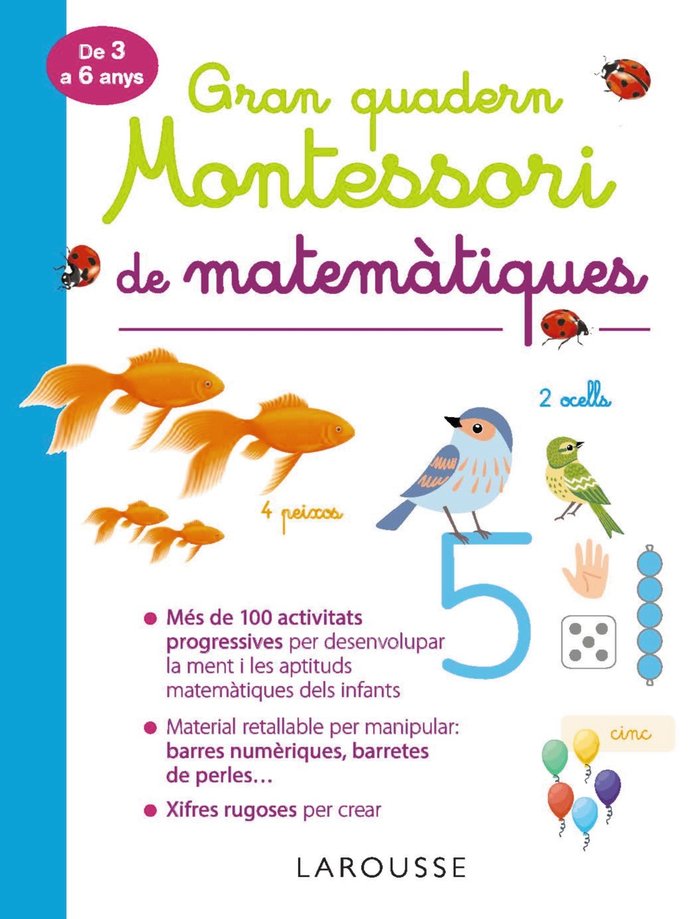 Gran quadern Montessori de matemàtiques, de Larousse Editorial | portada del libro