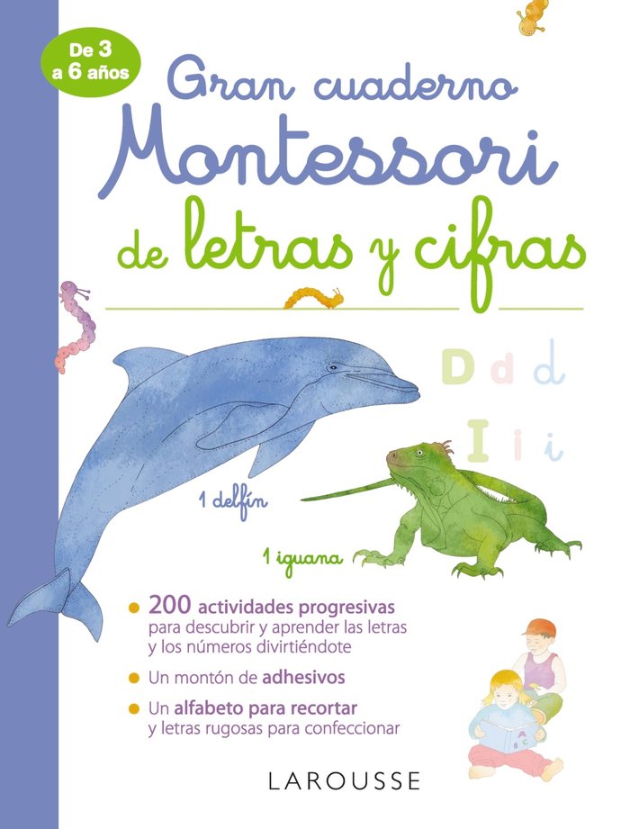 Gran cuaderno Montessori de letras y cifras, de Larousse Editorial | portada del libro