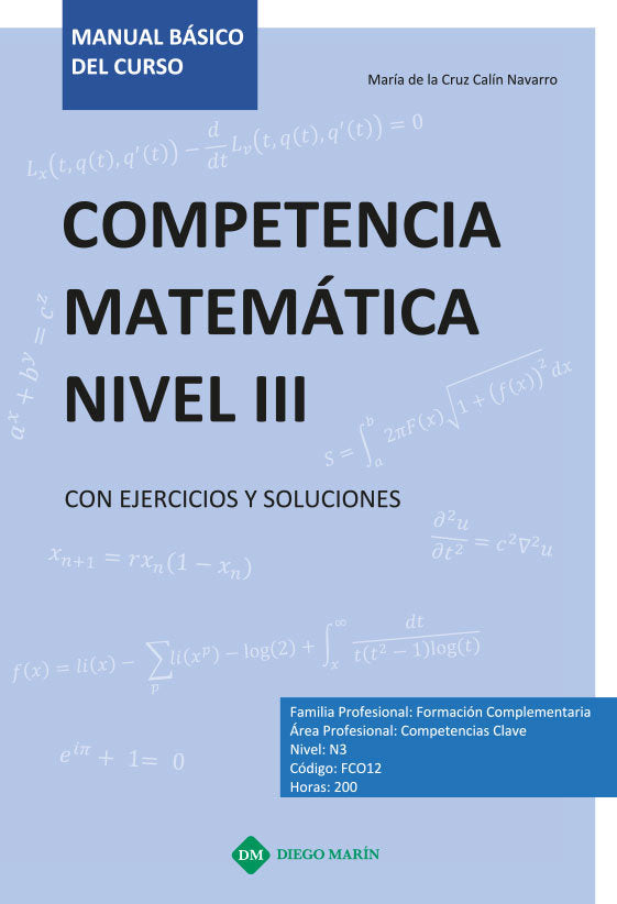 COMPETENCIA MATEMATICA NIVEL III CON EJERCICIOS Y SOLUCIONES, de CALIN NAVARRO, MARIA DE LA CRUZ | portada del libro