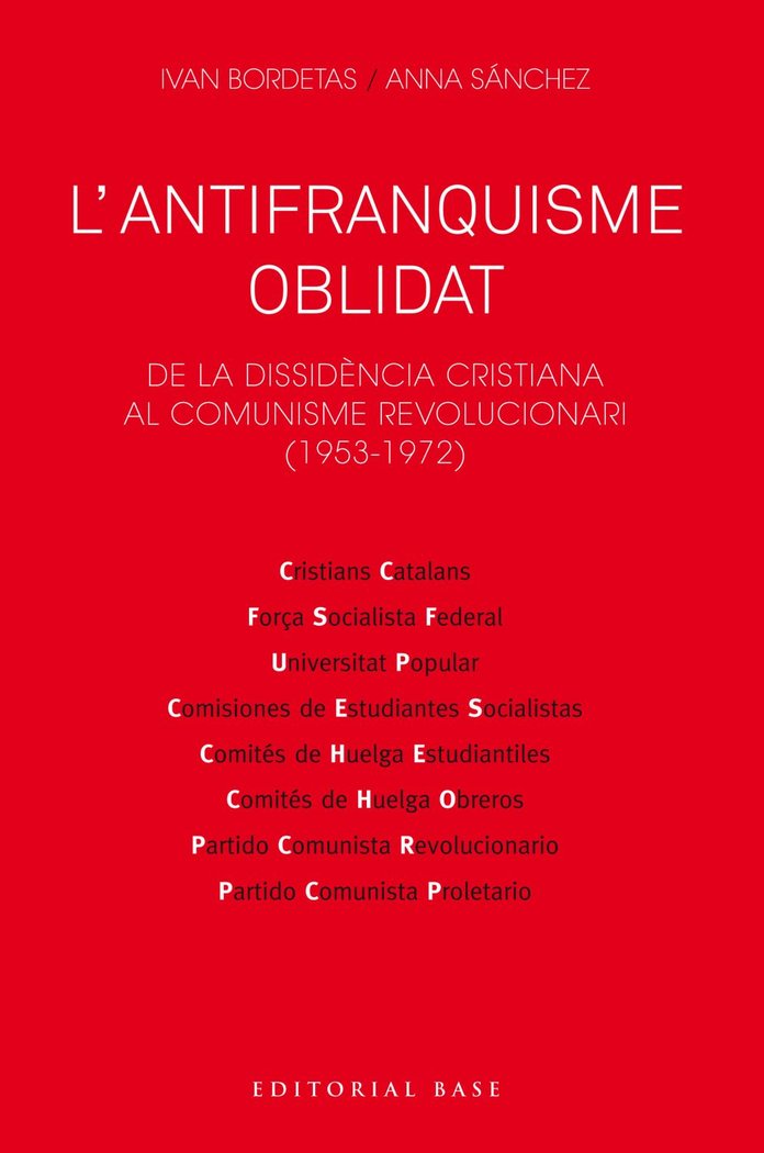 L'antifranquisme oblidat, de Bordetas Jiménez, Ivan | portada del libro