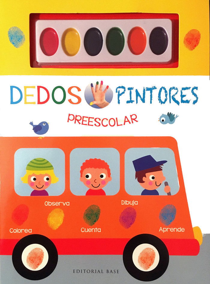 Dedos pintores preescolar (libro amarillo), de Galloway, Fhiona | portada del libro
