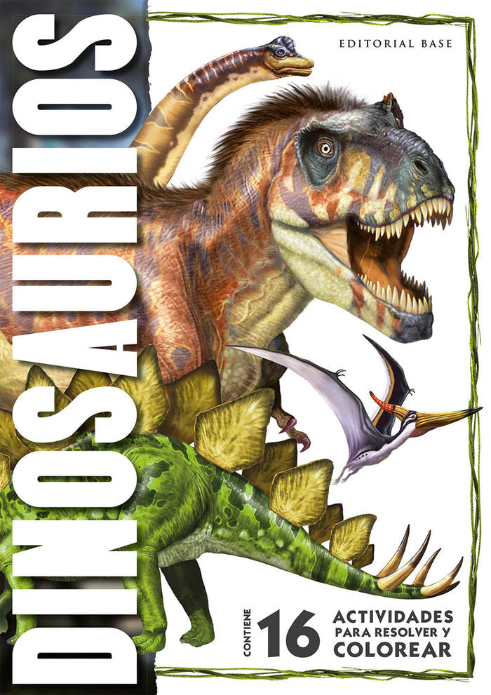 Dinosaurios - 16 actividades para resolver y colorear | portada del libro