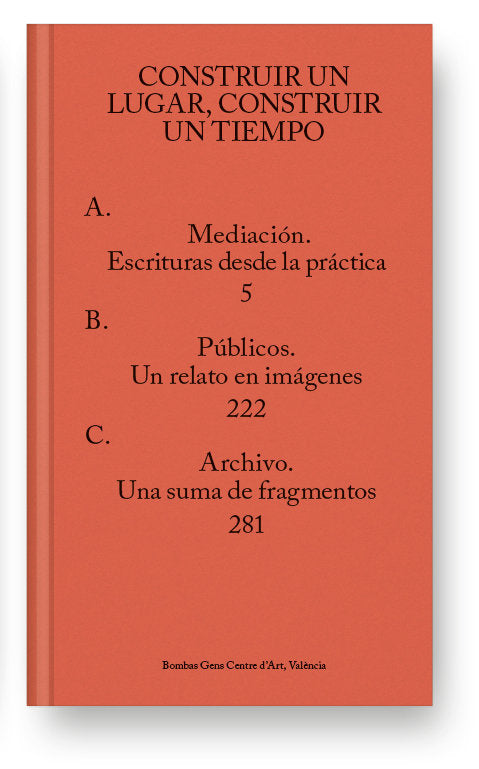 Construir un lugar. Construir un tiempo. | portada del libro