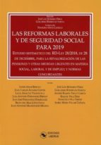 Las reformas laborales y de Seguridad Social para 2019, de José Luis Monereo Pérez | portada del libro