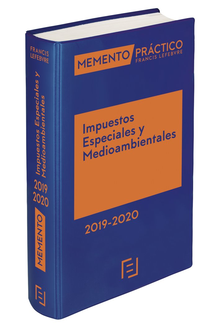 Memento Impuestos Especiales y Medioambientales 2019-2020, de Lefebvre-El Derecho | portada del libro