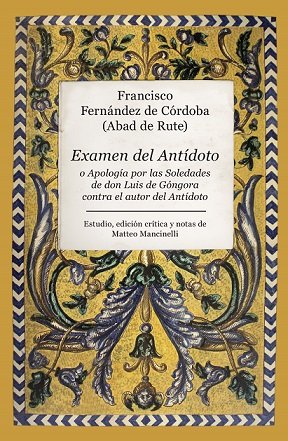 EXAMEN DEL ANTﾍDOTO, de Abad de Rute | portada del libro