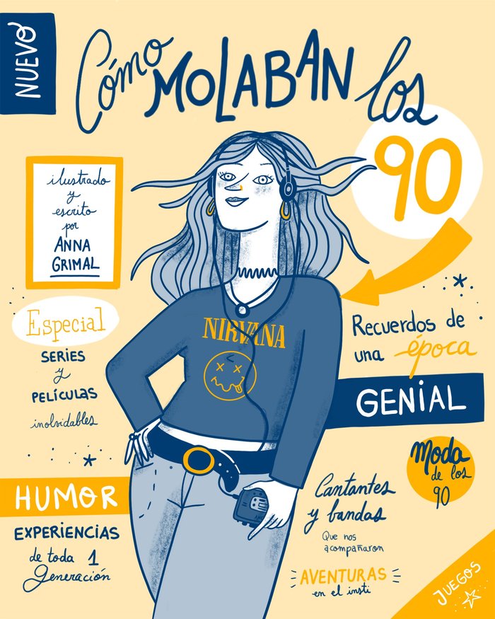 Cómo molaban los 90, de Grimal, Anna | portada del libro