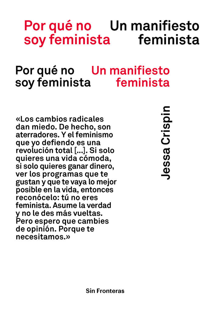 Por qué no soy feminista (NE), de Crispin, Jessa | portada del libro